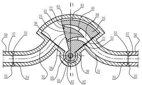 A welded joint zinc alloy six-leaf ribbed variable flow channel horizontal valve