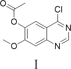 Preparation method of 4-chloro-7-methoxyl quinazoline-6-alchol acetate