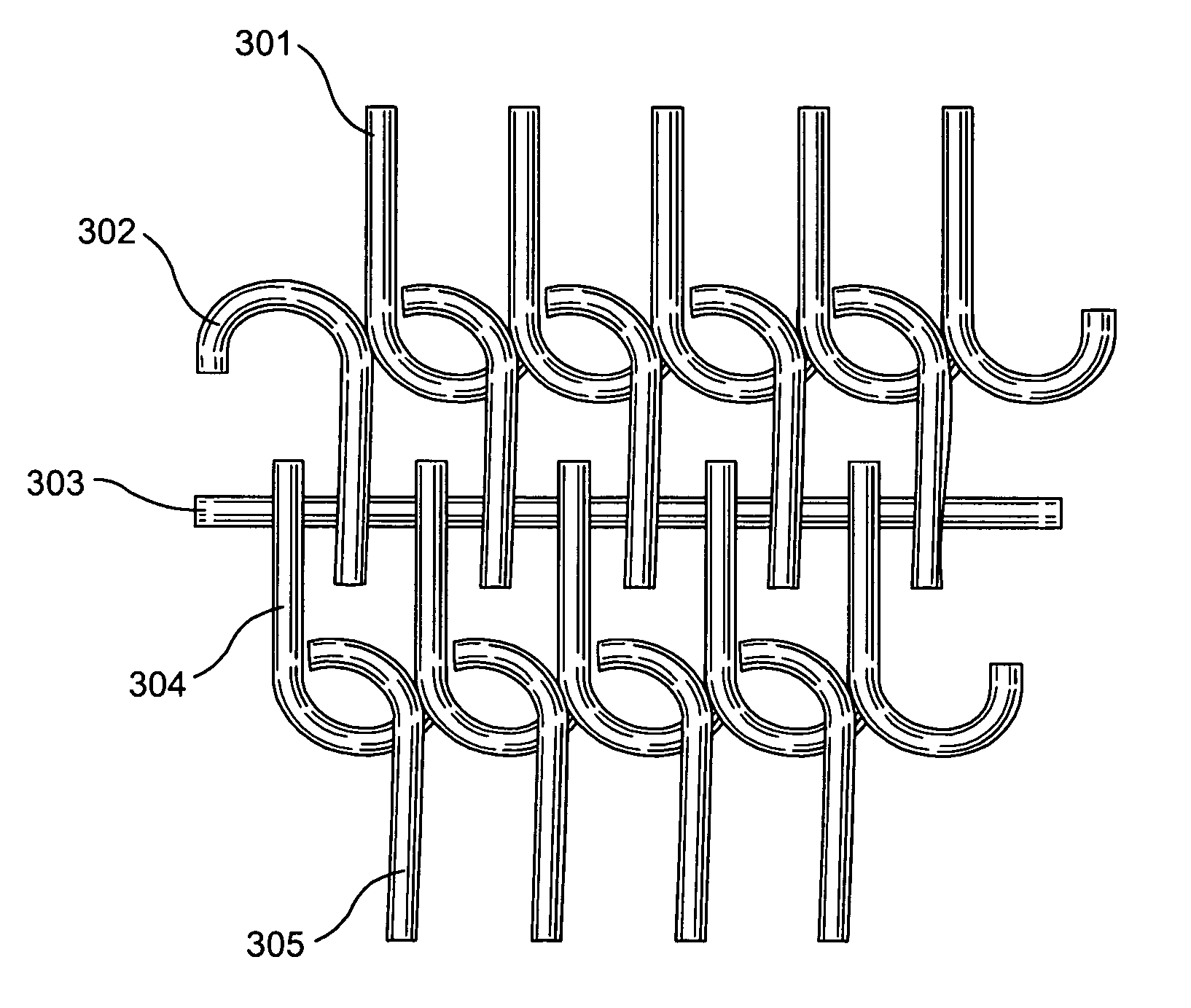 Spiral link fabric and methods to build the same