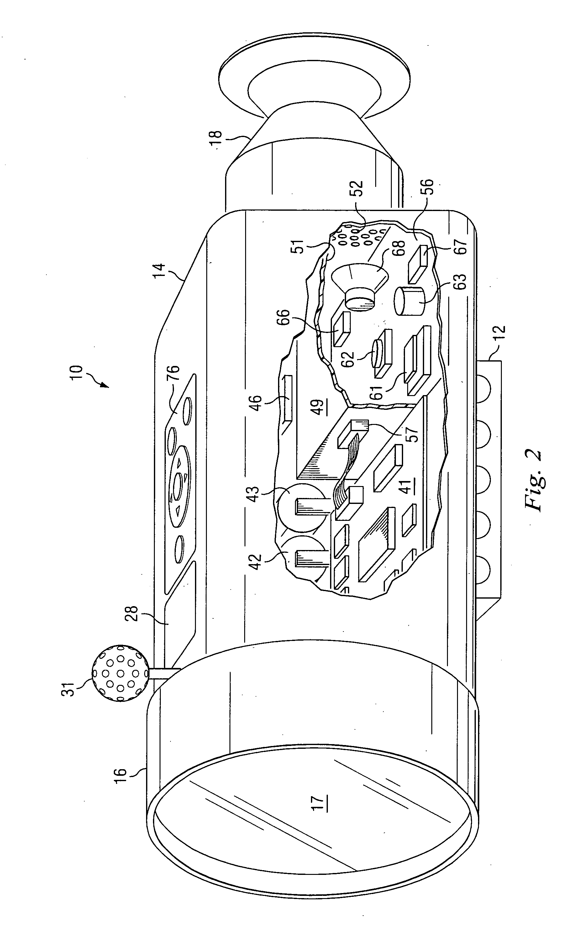 Electronic sight for firearm, and method of operating same