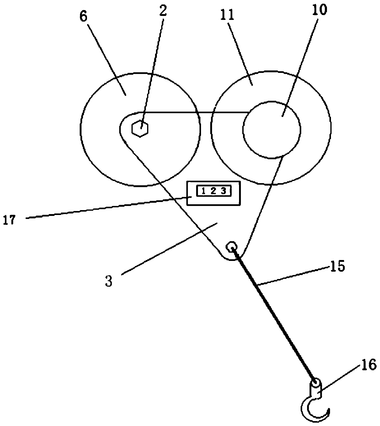 Steel wire rope length measuring device for bridge crane