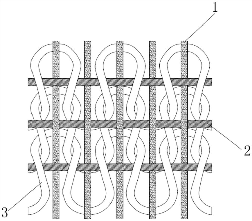 A sandwich structure thermal fabric with high dimensional stability