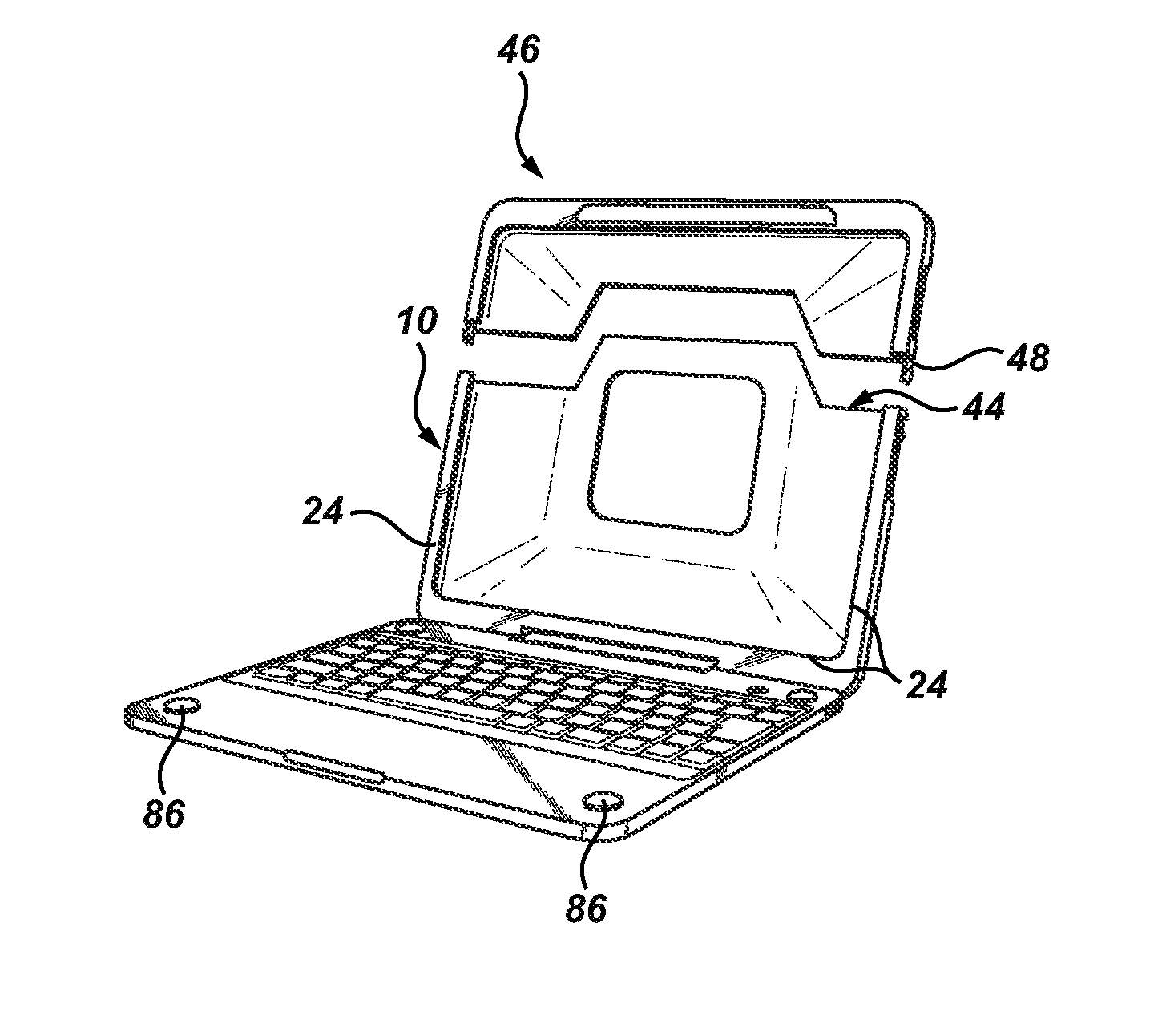 Tablet computer case and associated methods