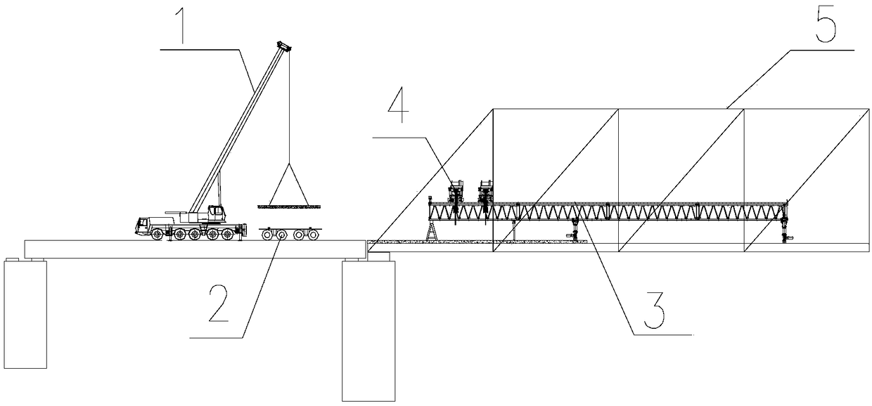 A new efficient installation method for ballast groove slabs of steel truss bridges