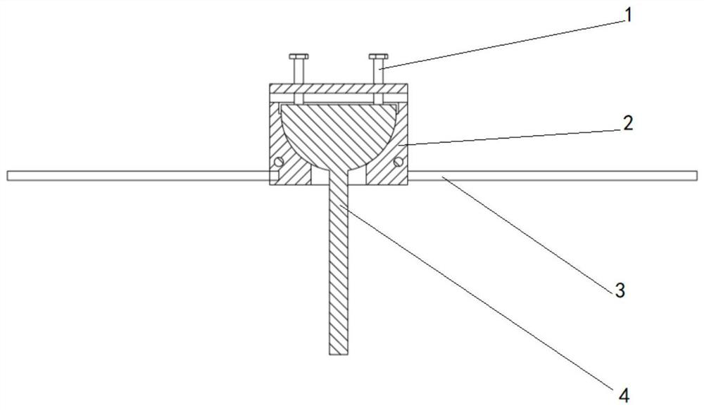 Spherical hinge type track plate fine adjustment device