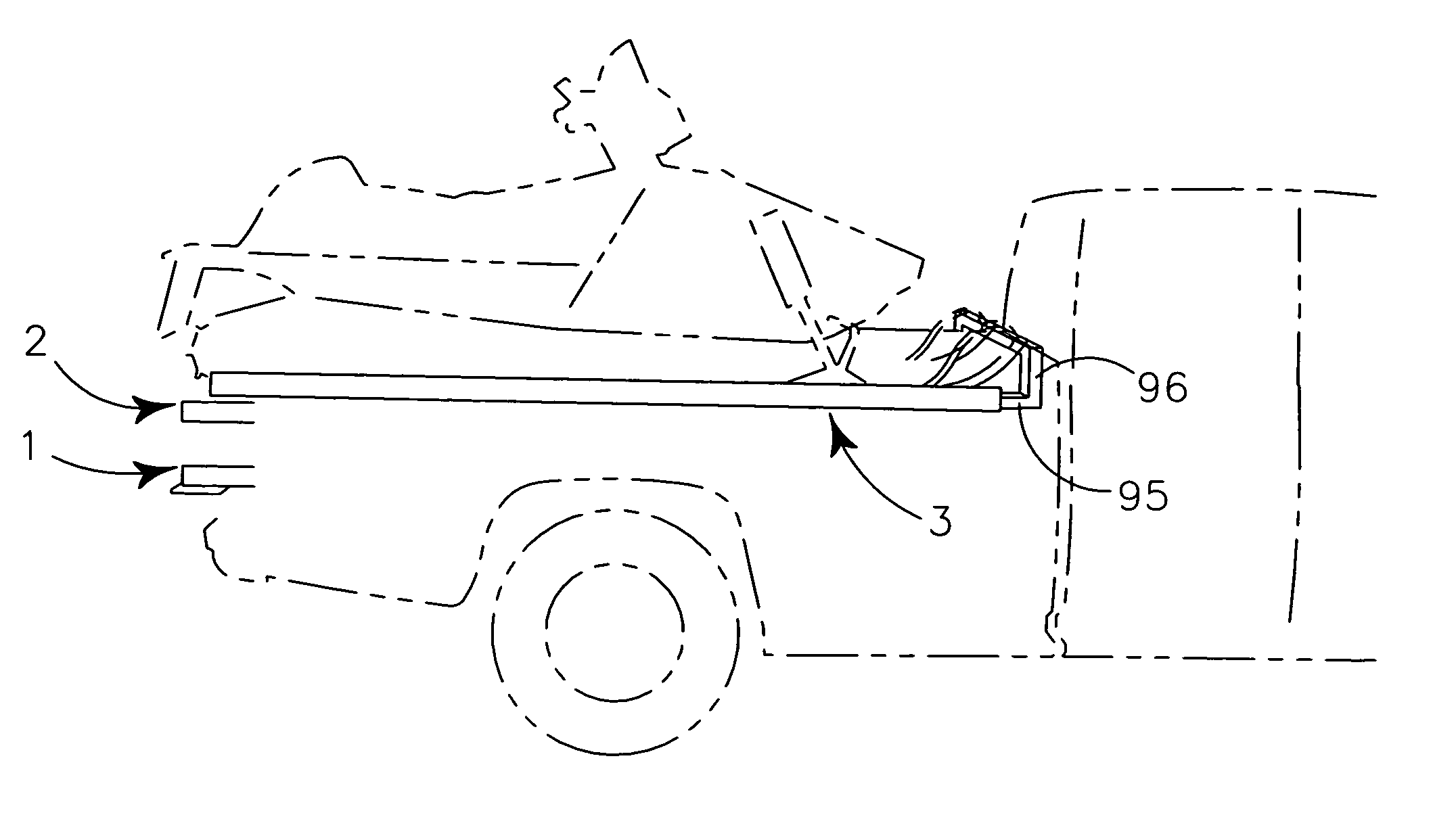 Recreational vehicle loading and transport platform for pickup trucks