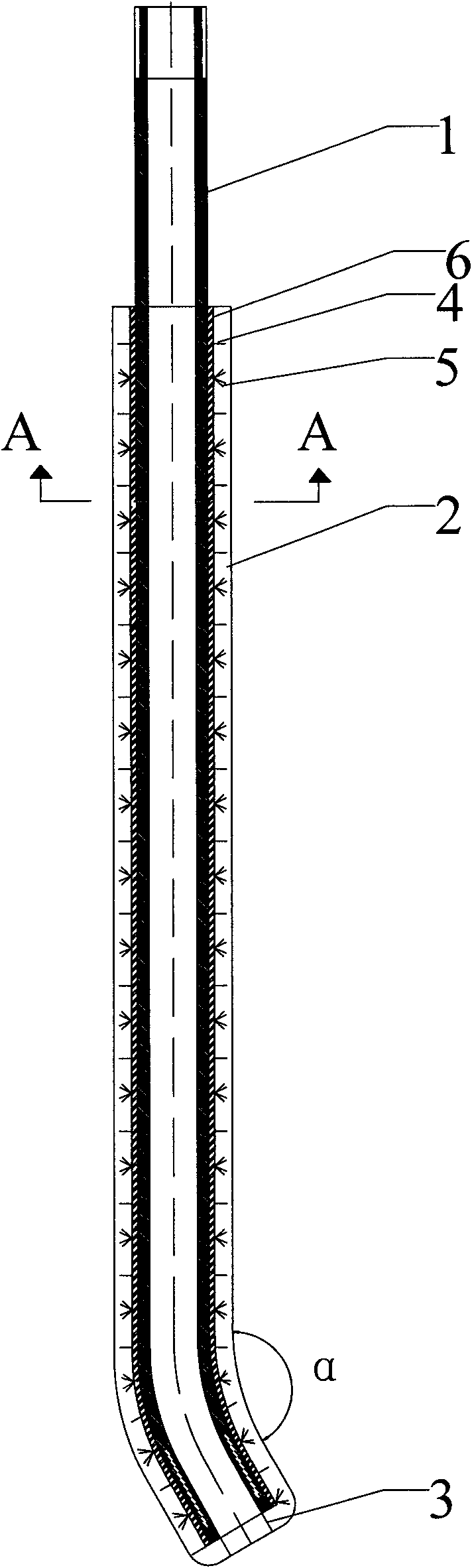 Slant-insert type molten iron pretreatment lance and manufacturing method thereof
