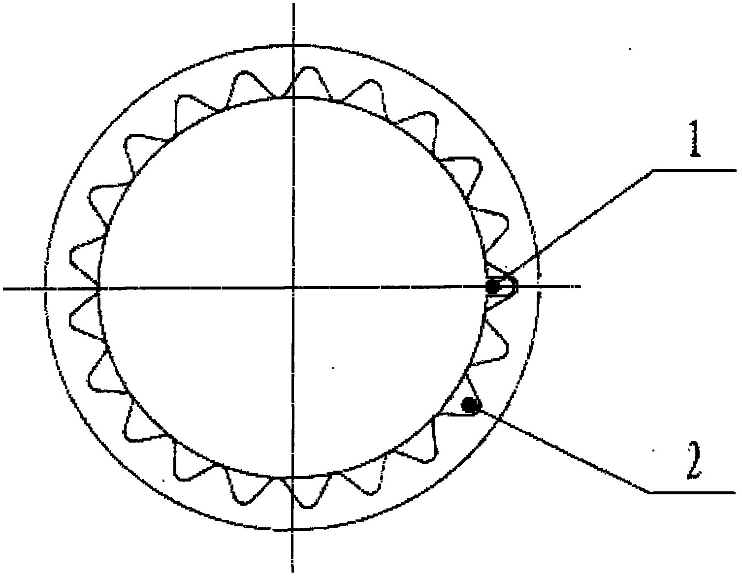 Cover pressing die of threaded mouth ofglass bottle