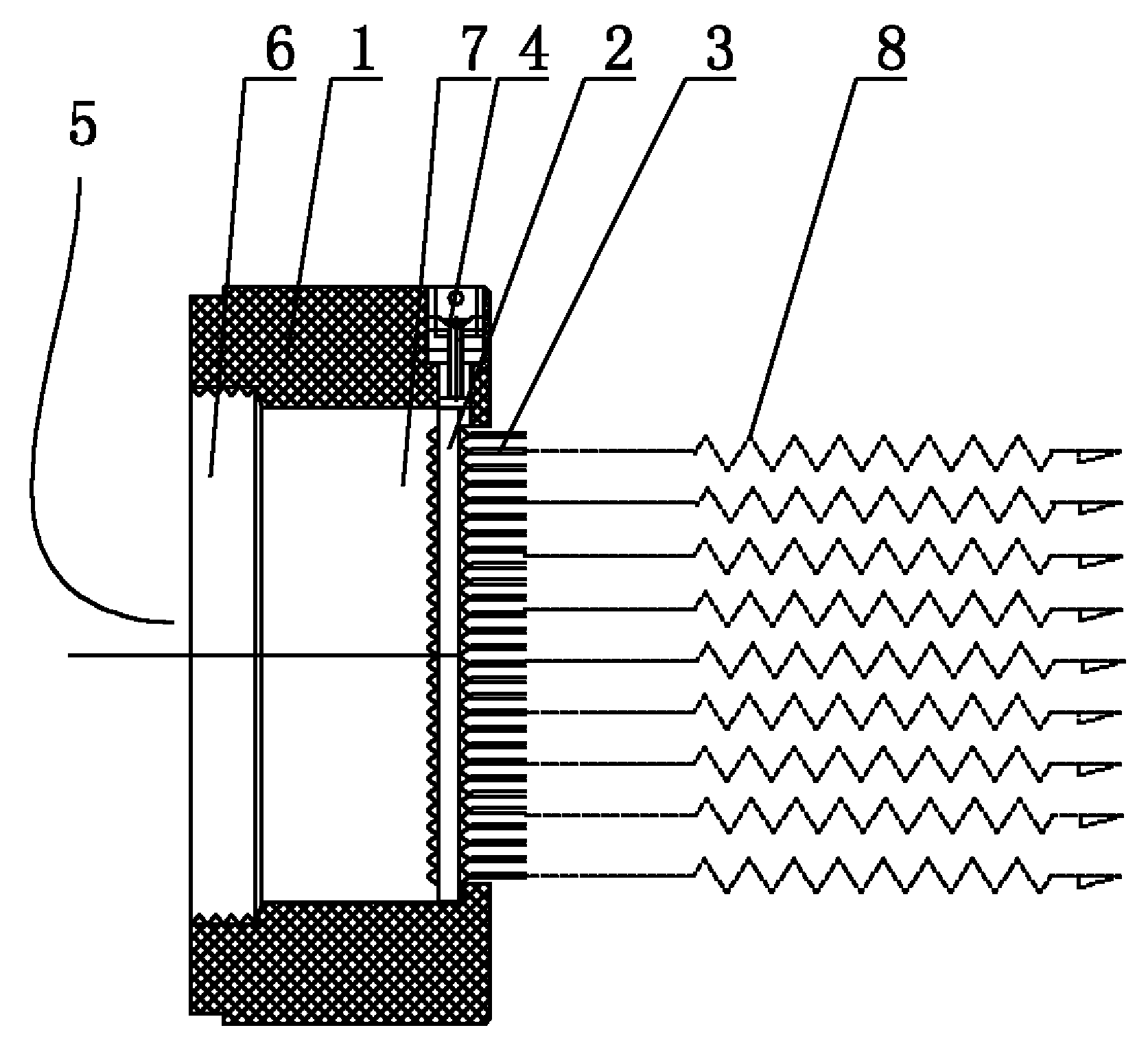 Spraying nozzle device for electrostatic spinning