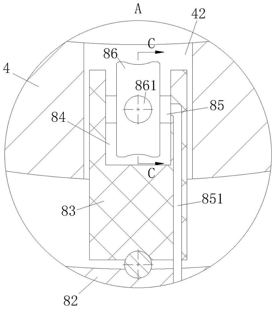 Metal plate stamping arc-shaped die