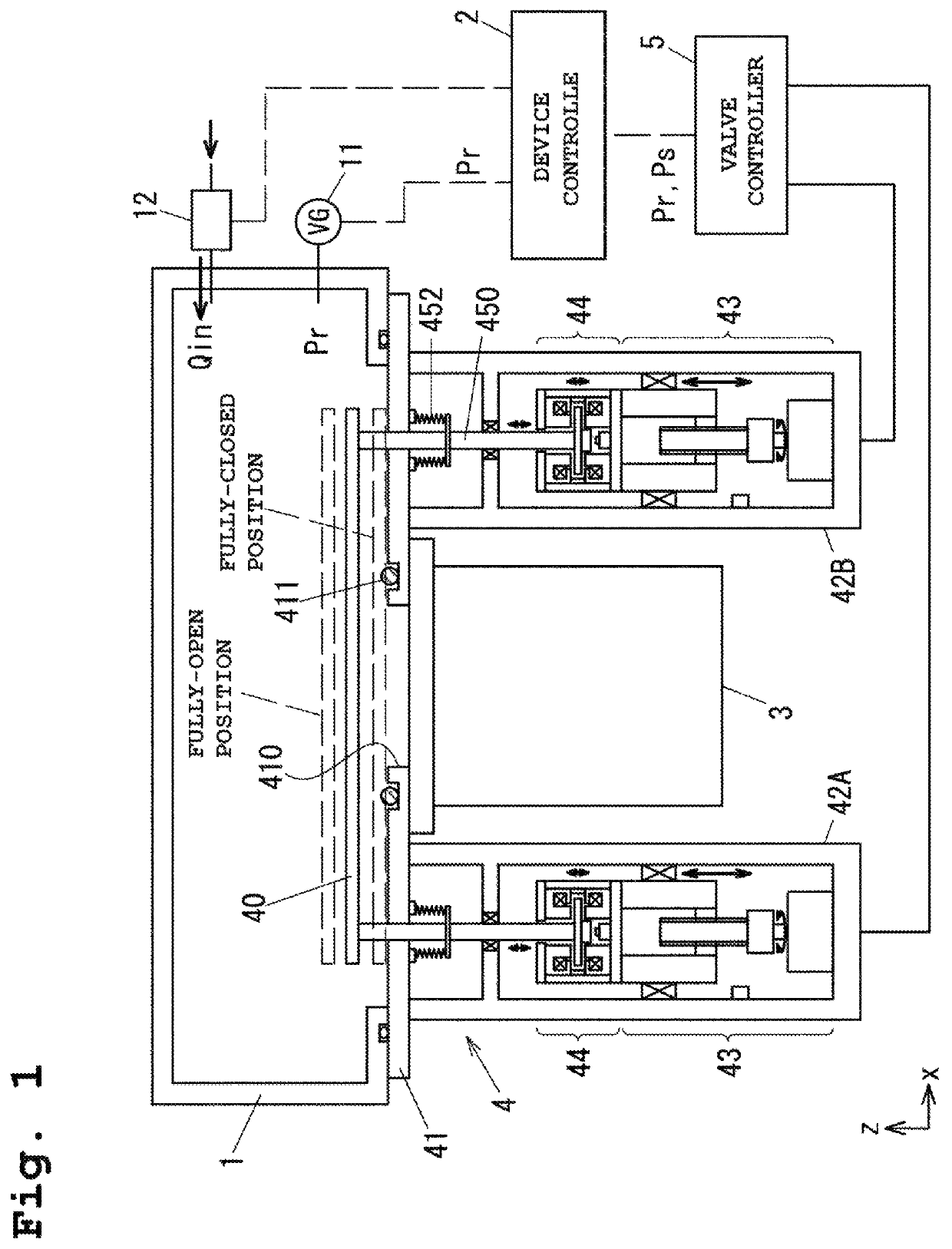 Vacuum valve and valve control device