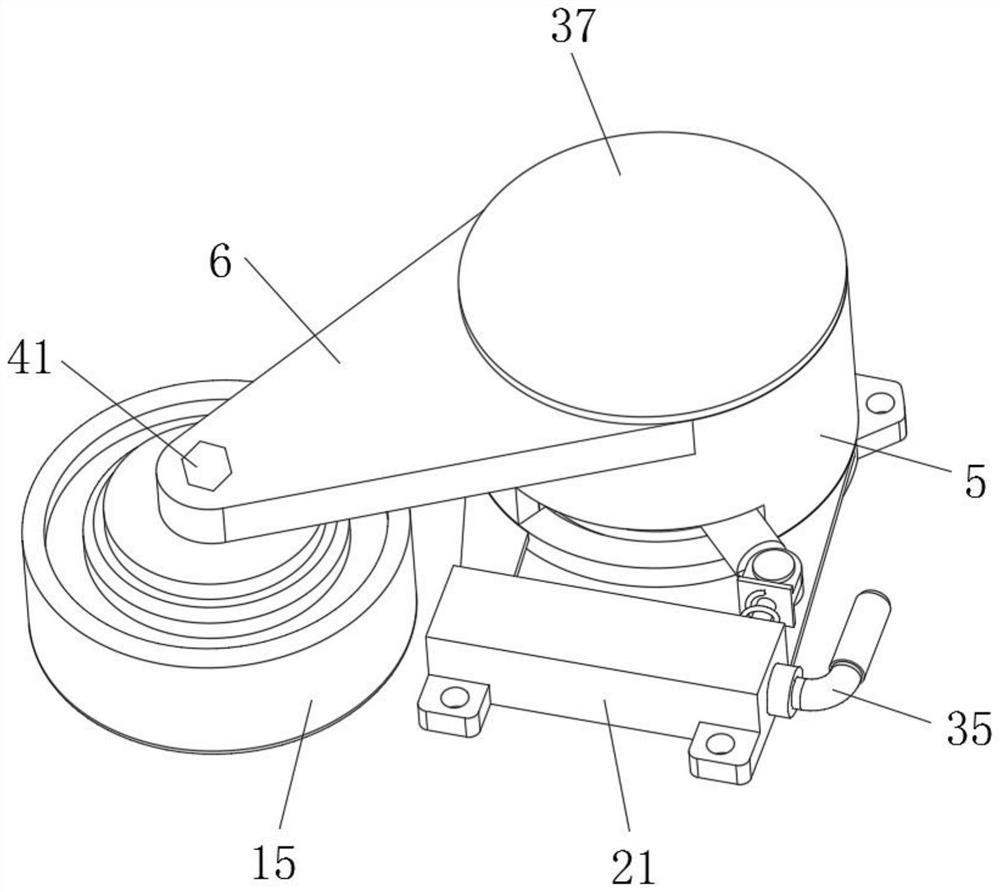 Belt tensioning wheel for hybrid electric vehicle engine and vehicle engine