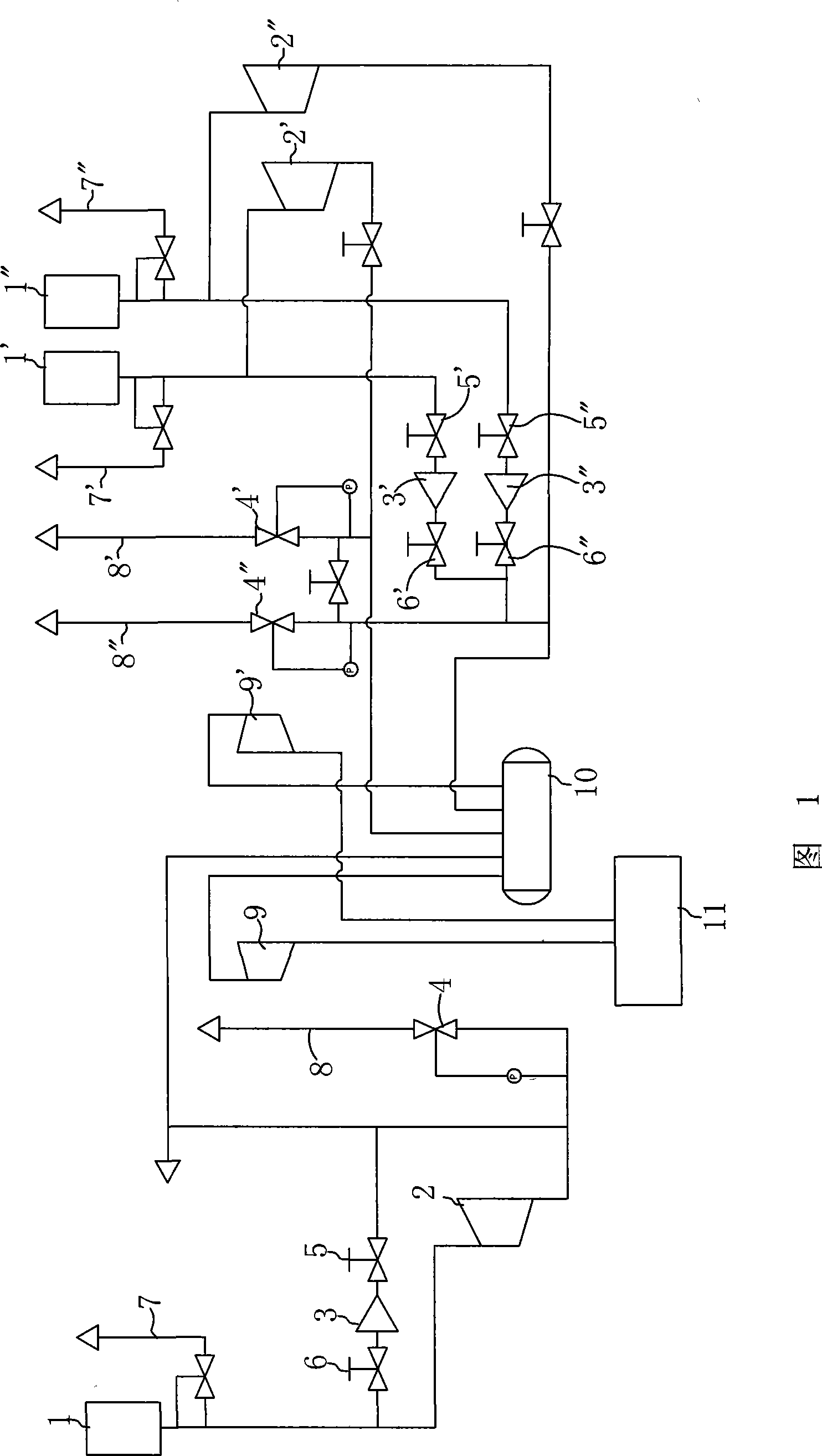 Dry quenching coke high and low voltage generation system possessing steam pressure control device