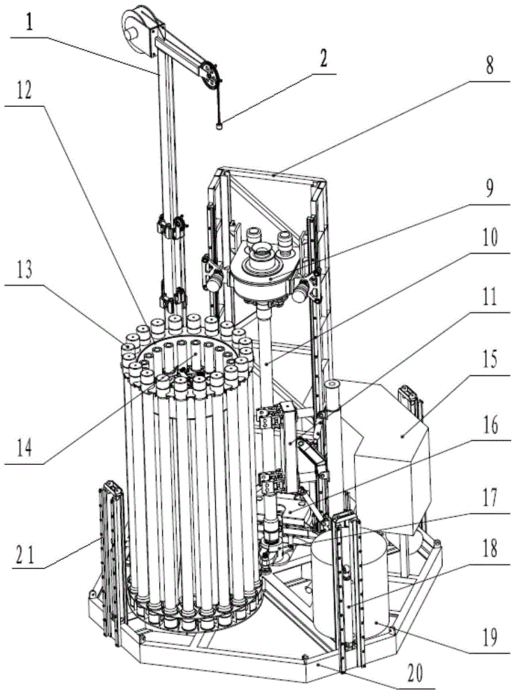 Deep-sea sediment continuous pressure maintaining coring submarine drilling machine and operation method
