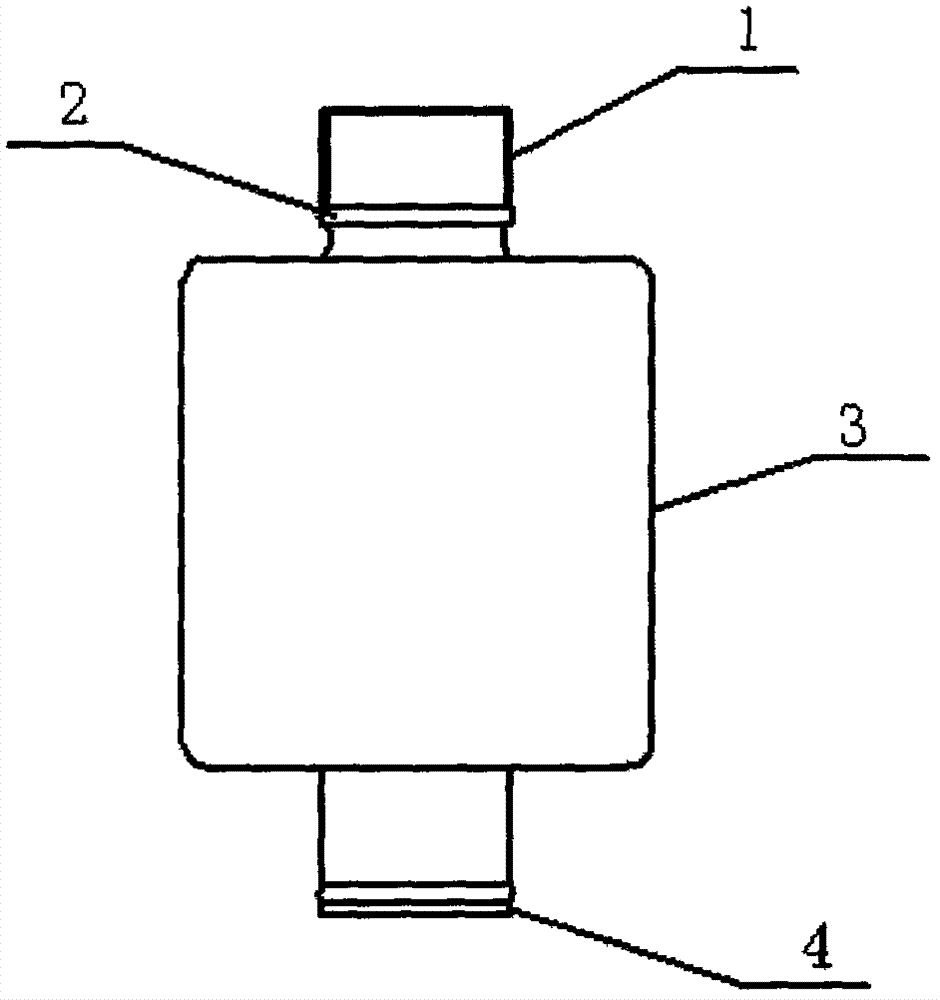 Convenient glass bottle with threaded opening and machining method