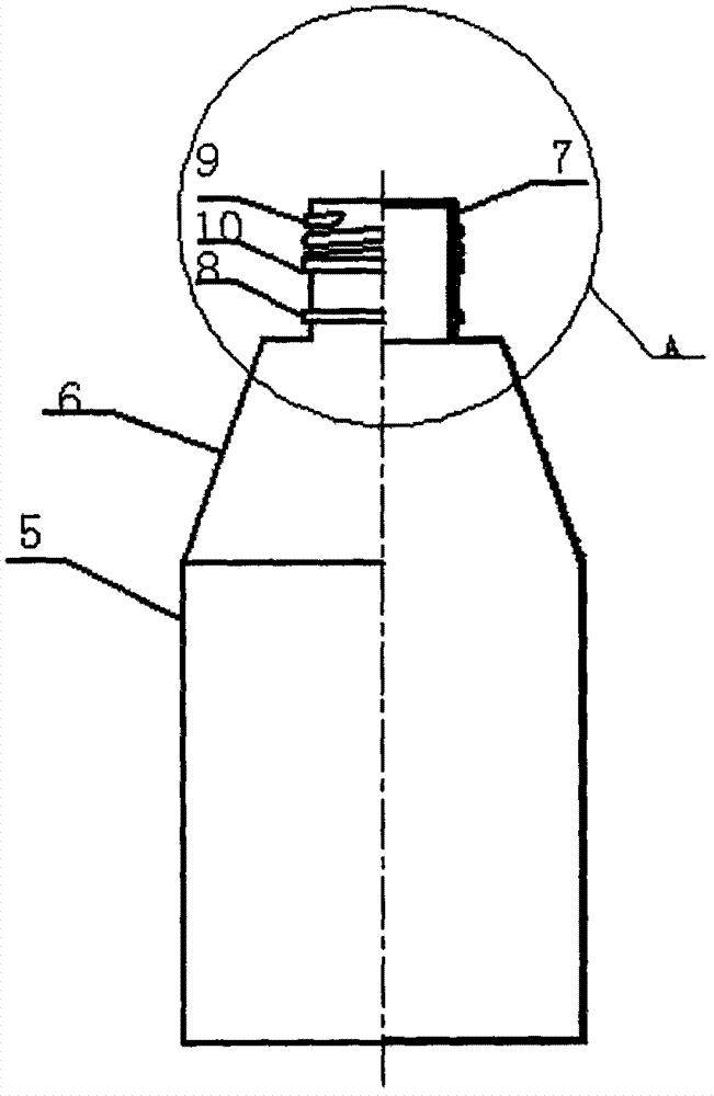 Convenient glass bottle with threaded opening and machining method