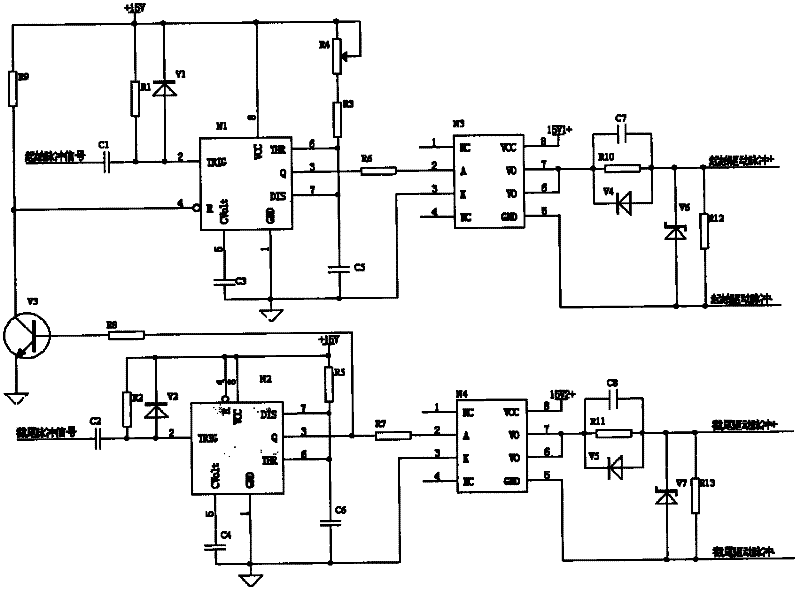 Realization method of optocoupler drive-based broad impulse grid control modulator