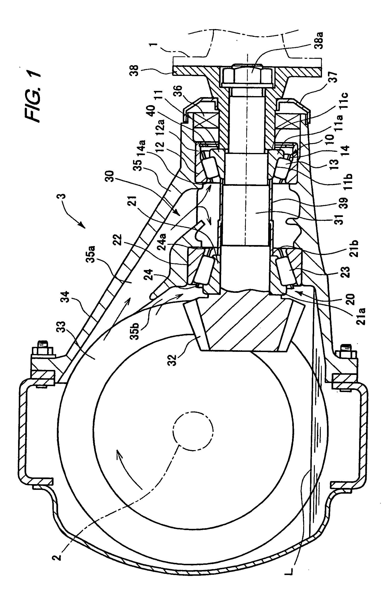 Tapered roller bearing and differential gear apparatus