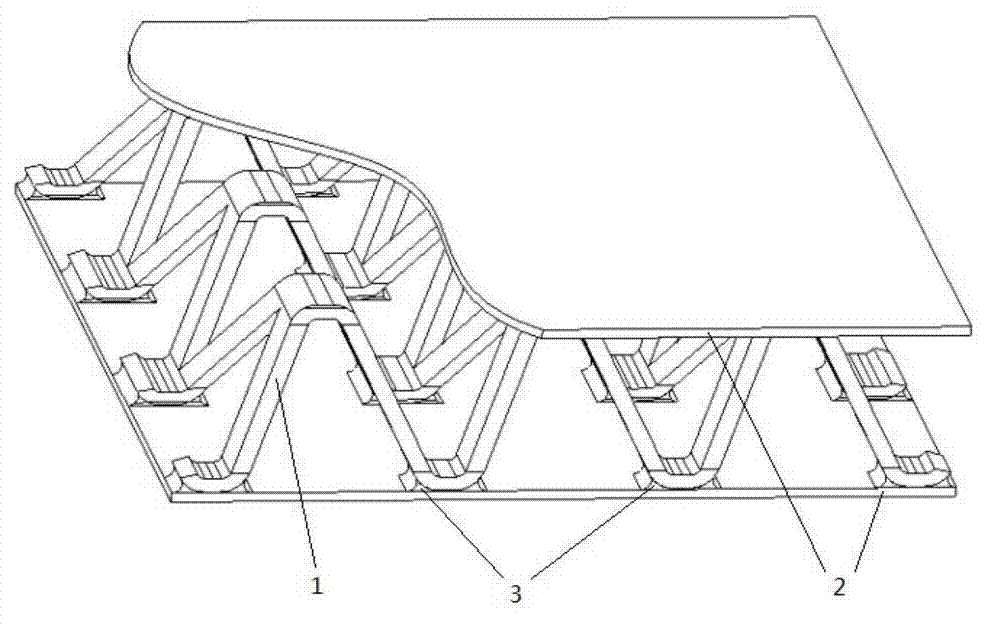 Pyramid-lattice metal sandwich plate and preparation method thereof