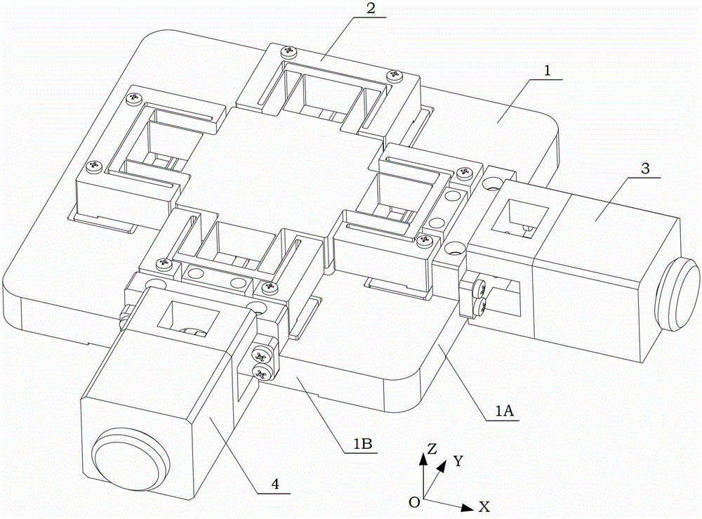 Layered parallel connection two-degree-of-freedom precise positioning platform based on flexible beams