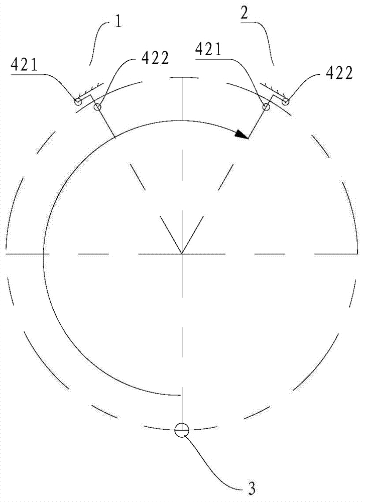 Rotary part limiting device for medical equipment and medical equipment with same