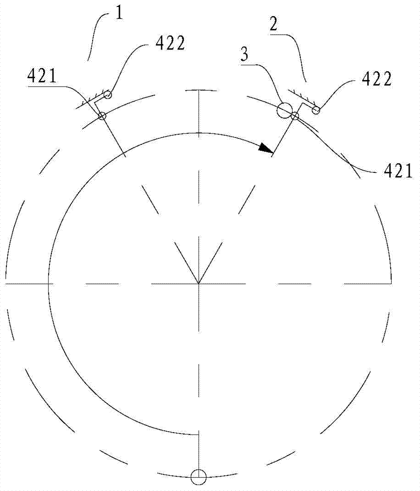 Rotary part limiting device for medical equipment and medical equipment with same