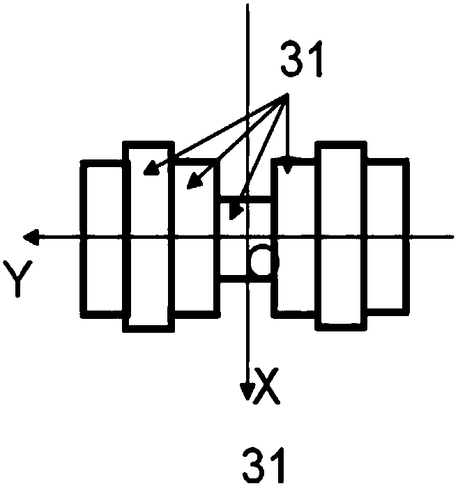 Rectangular waveguide staggered transmission line