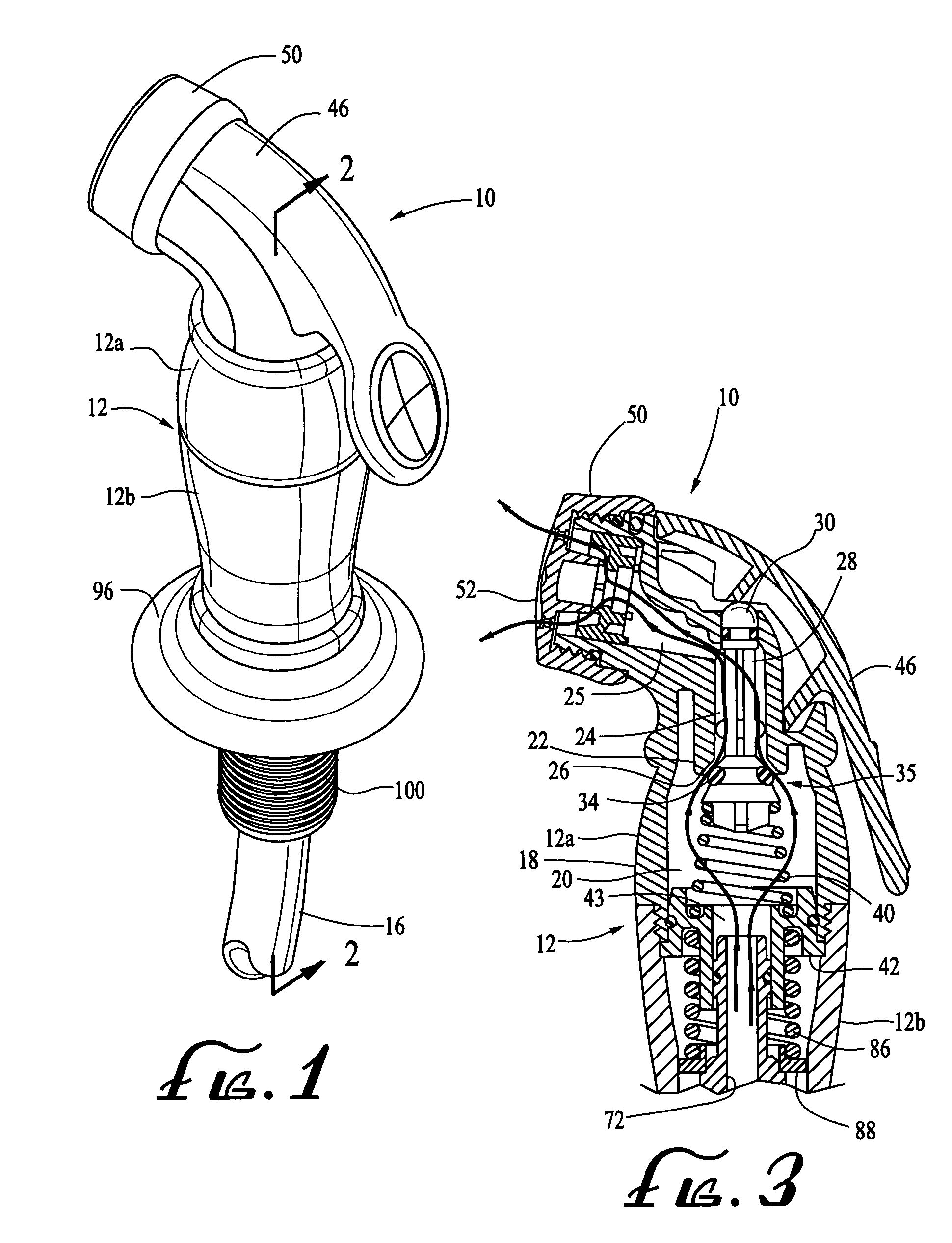 Handheld spraying device with quick disconnect assembly