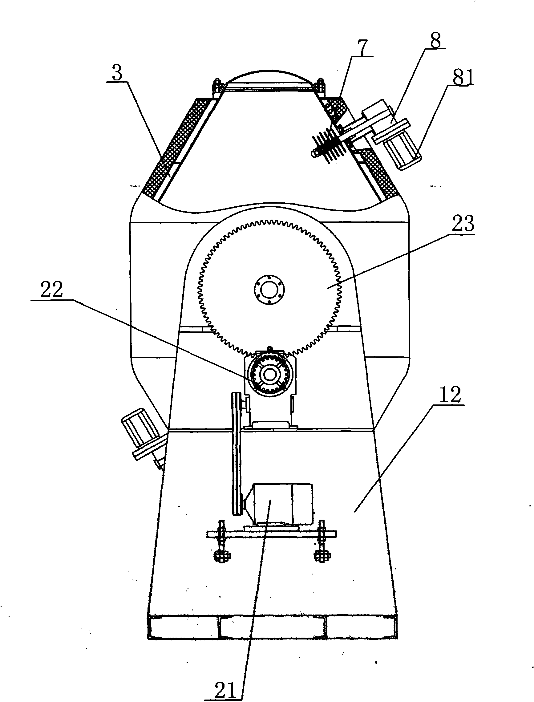 Double-cone rotary vacuum drier with cutters