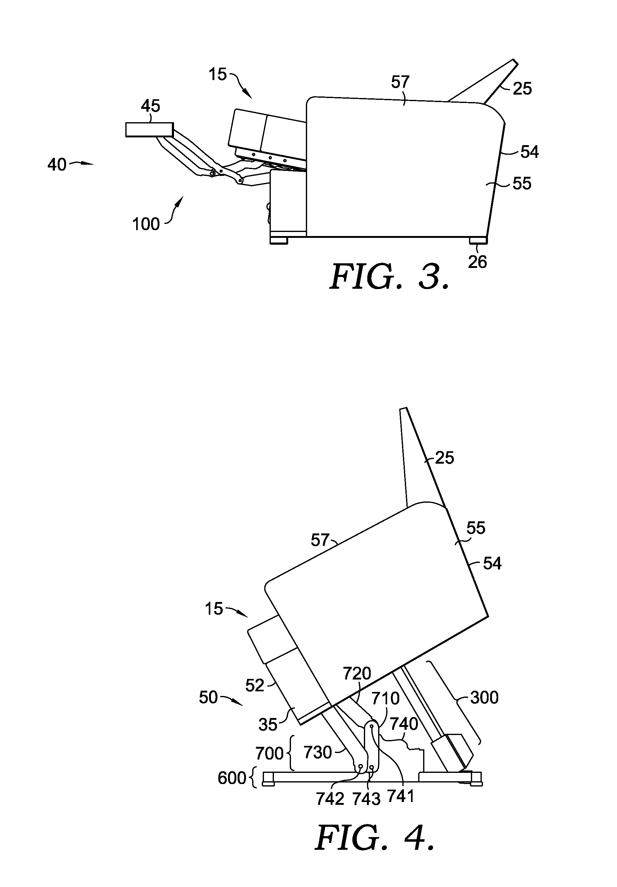 Zero-wall clearance linkage mechanism for a lifting recliner
