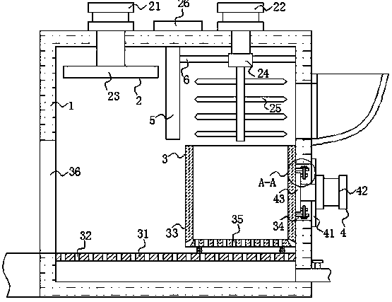 Garbage treatment device for building construction