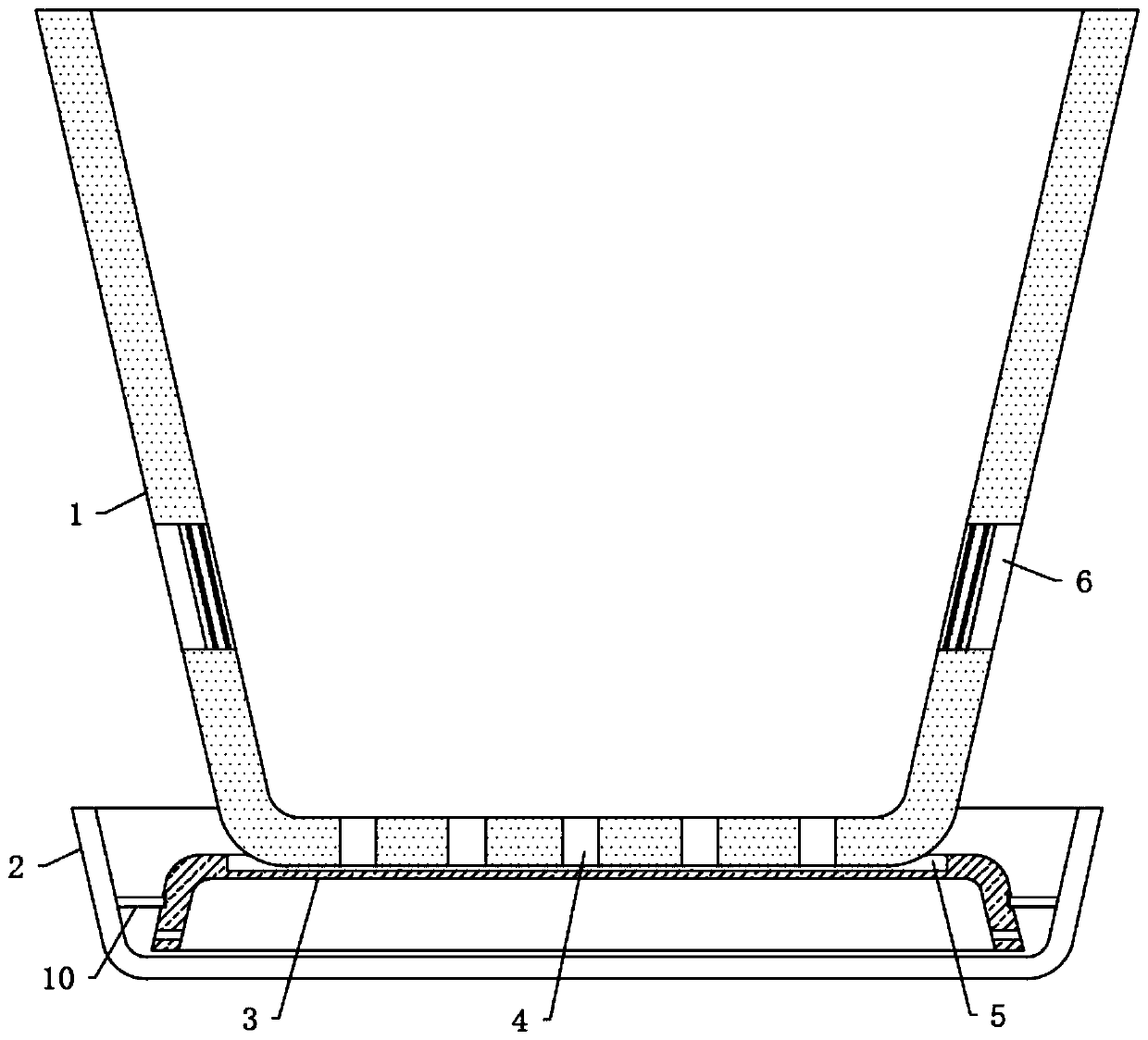 Flowerpot with watering amount warning function