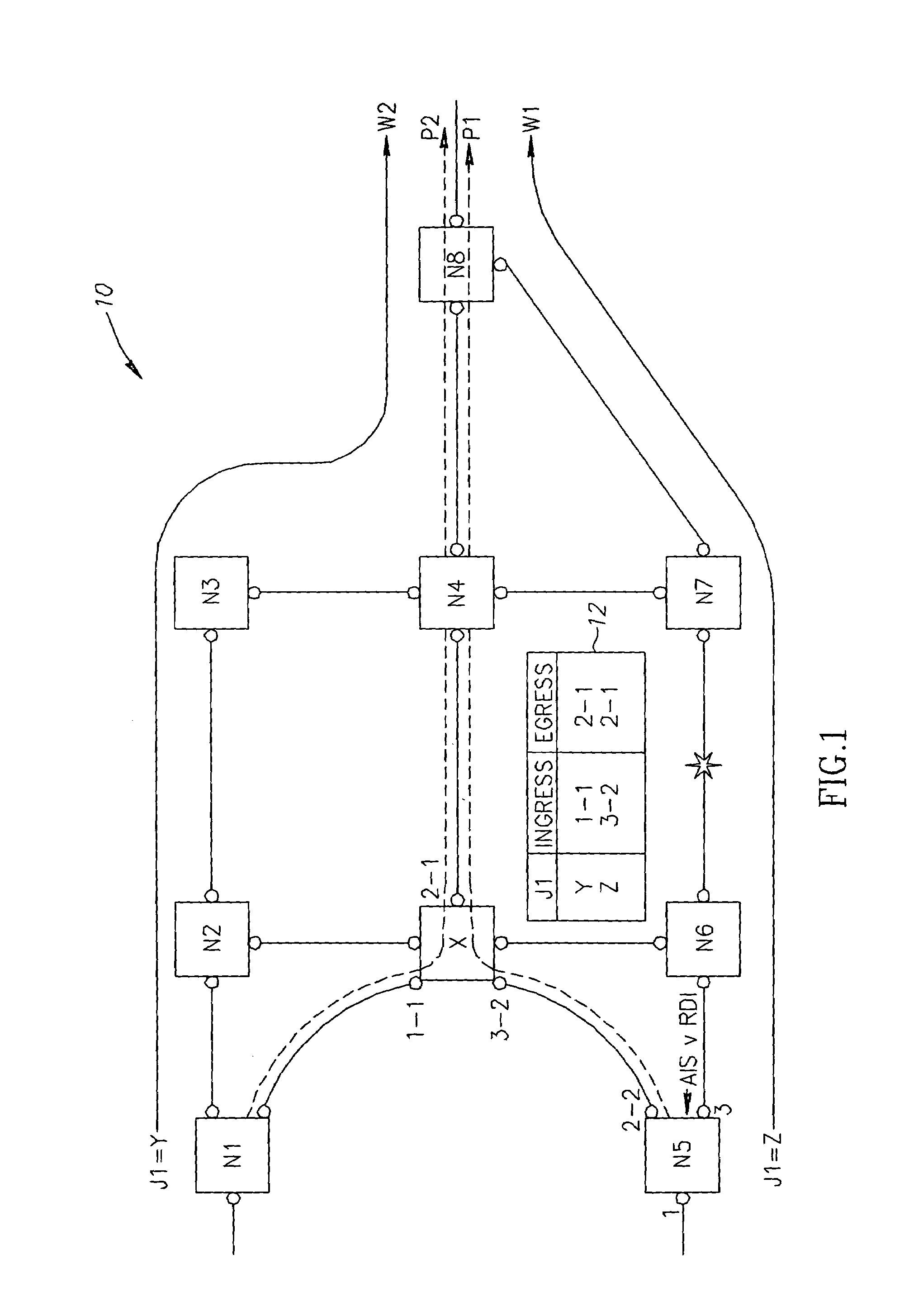 Fast rerouting of traffic in a circuit switched mesh network