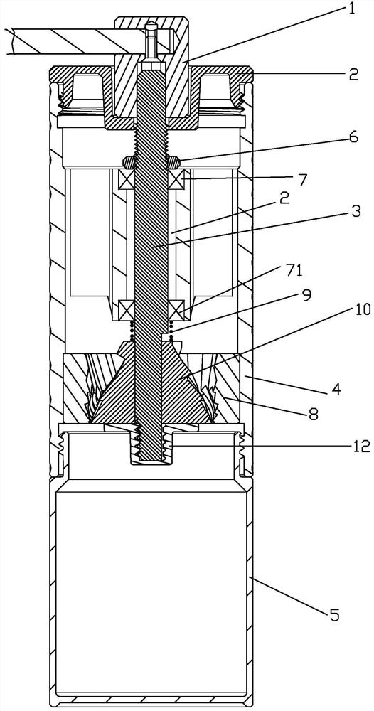 Gear adjusting structure of coffee bean grinder and gear calibration method thereof