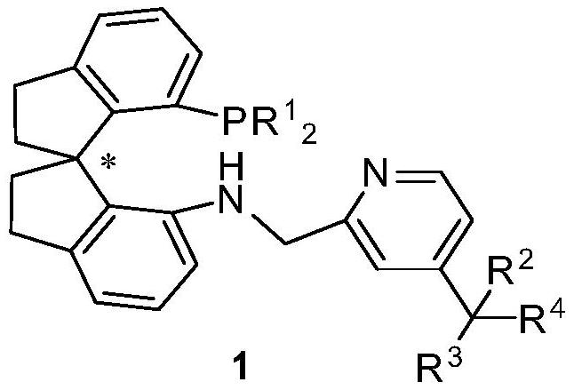 Preparation method and application of 4-position substituted chiral spirocyclic aminophosphine ligand on pyridine ring