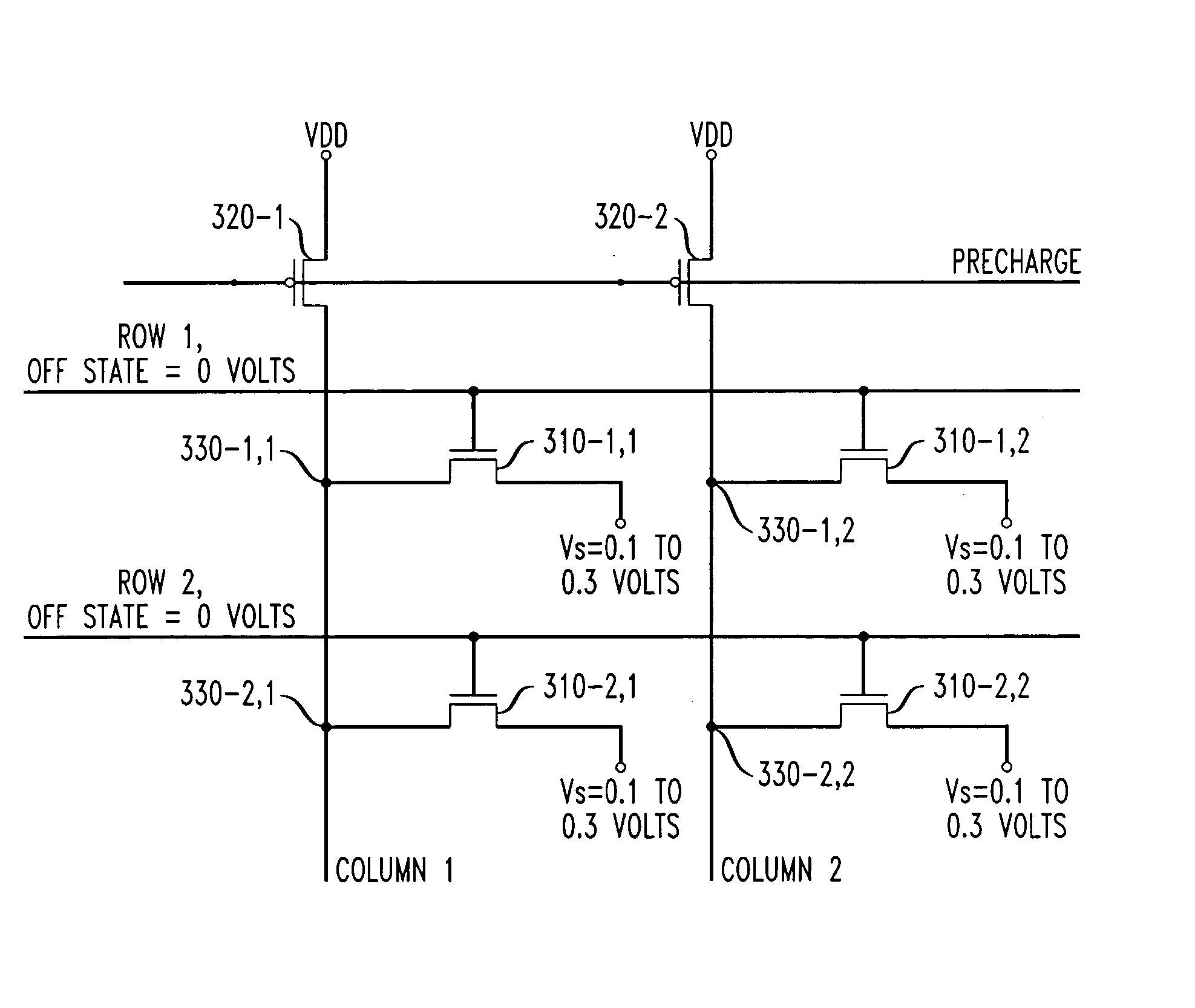 Method and apparatus for reducing leakage current in a read only memory device using transistor bias