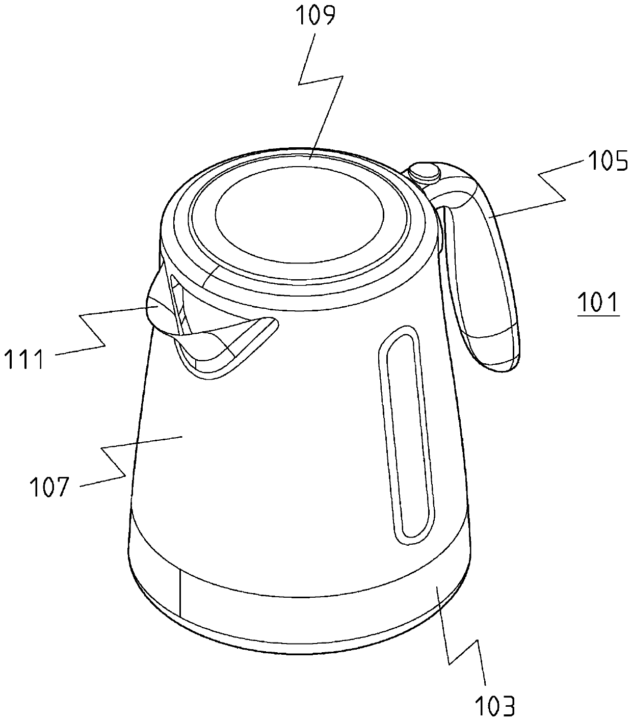 A liquid heating appliance for making a beverage and associated method, power management system and microcontroller readable medium