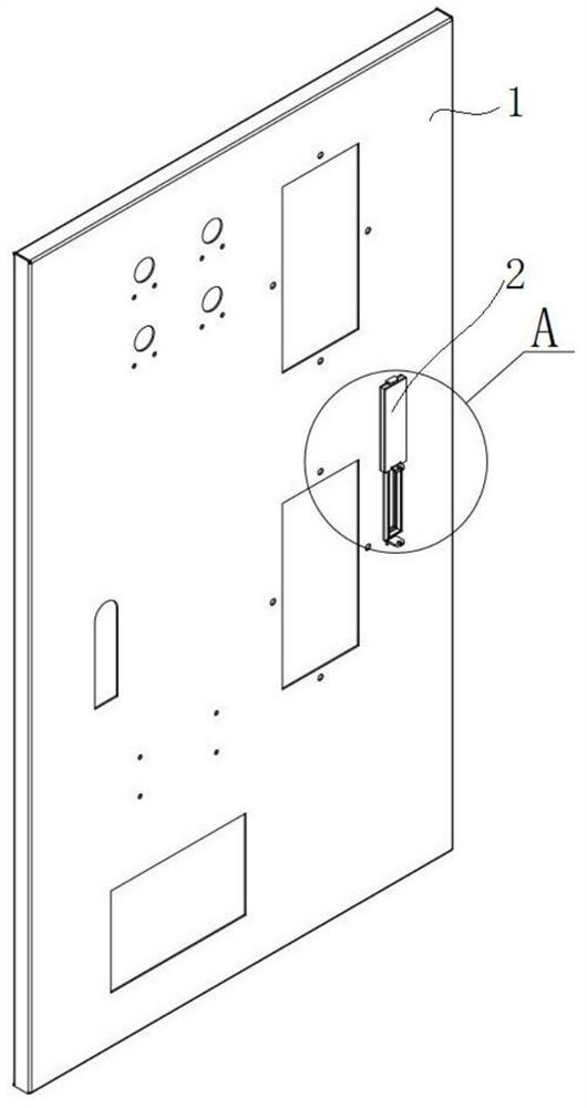 Box door of plug-in card type electric meter box and plug-in card type electric meter box