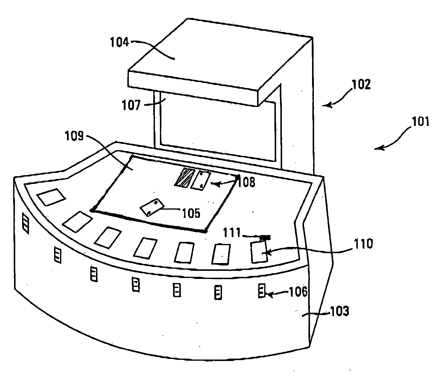 Interactive simulated stud poker apparatus and method