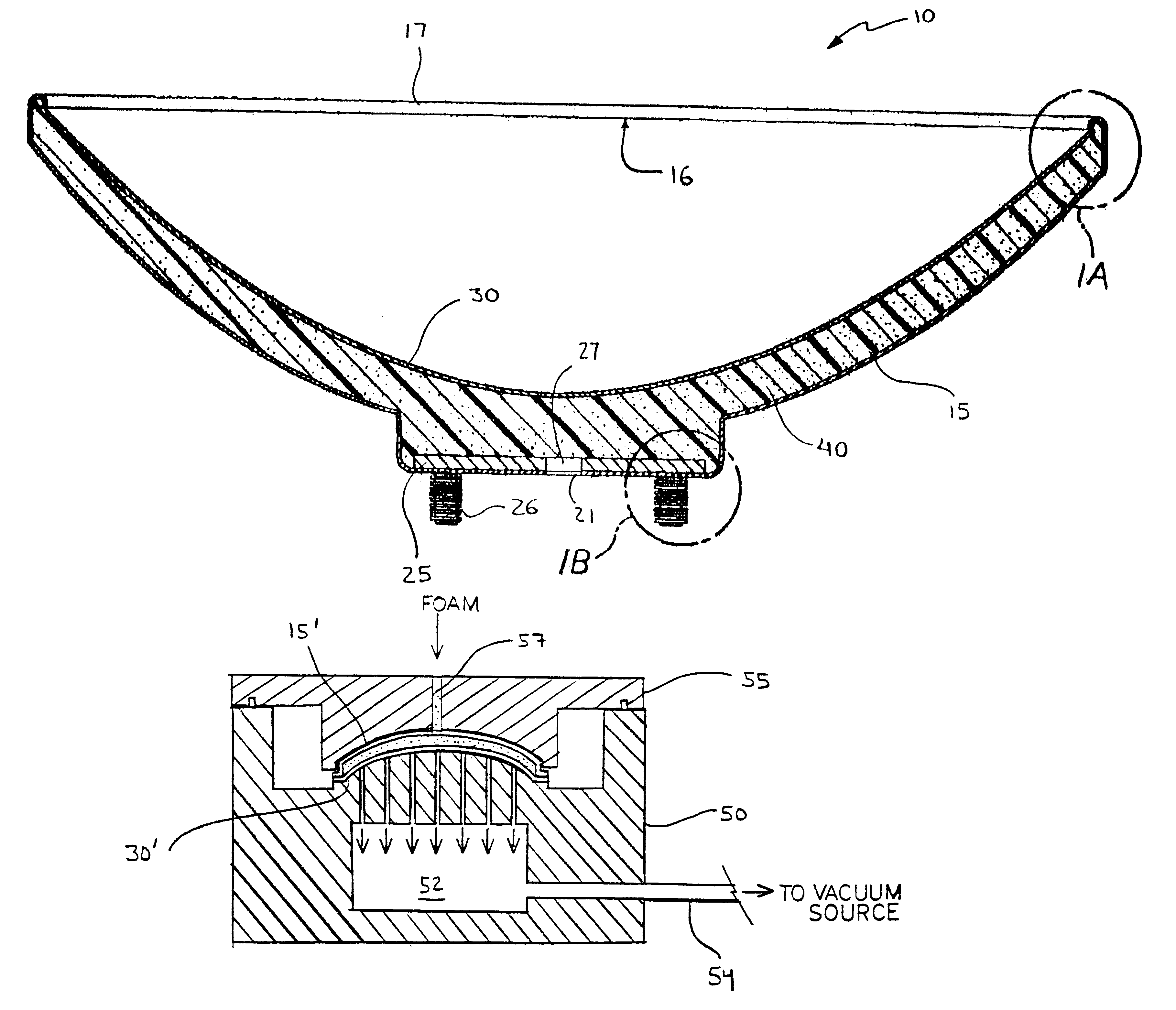 Foam-filled antenna and method of manufacturing same