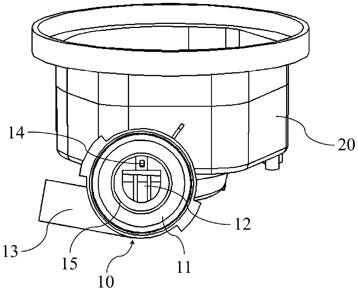 Drainage pump of washing equipment and washing equipment with same