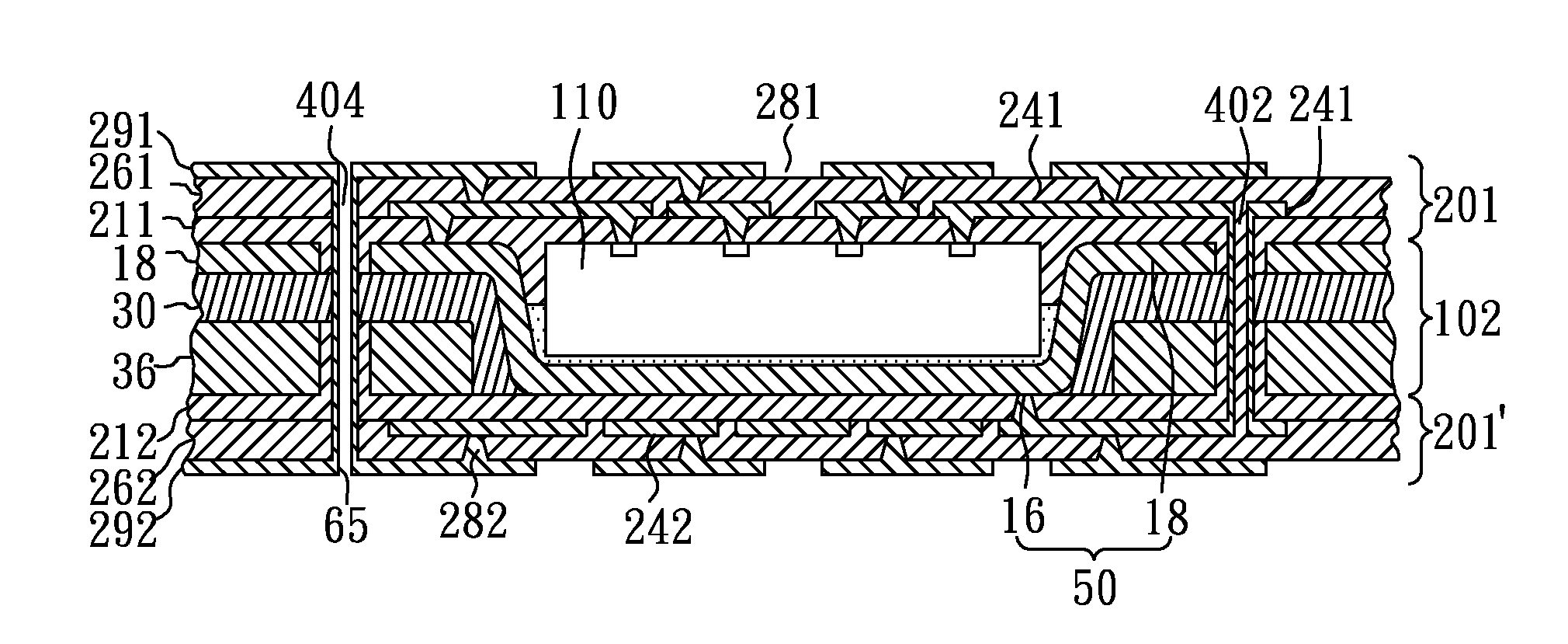 Method of making stackable semiconductor assembly with bump/flange heat spreader and dual build-up circuitry