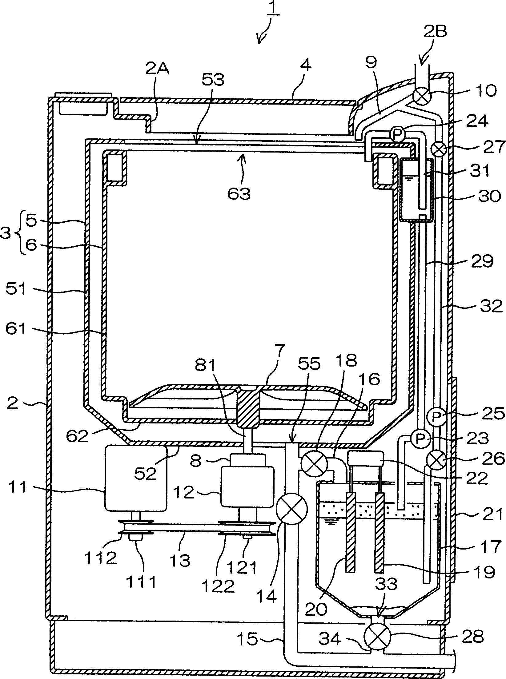 Laundry machine and reuse method of washing water