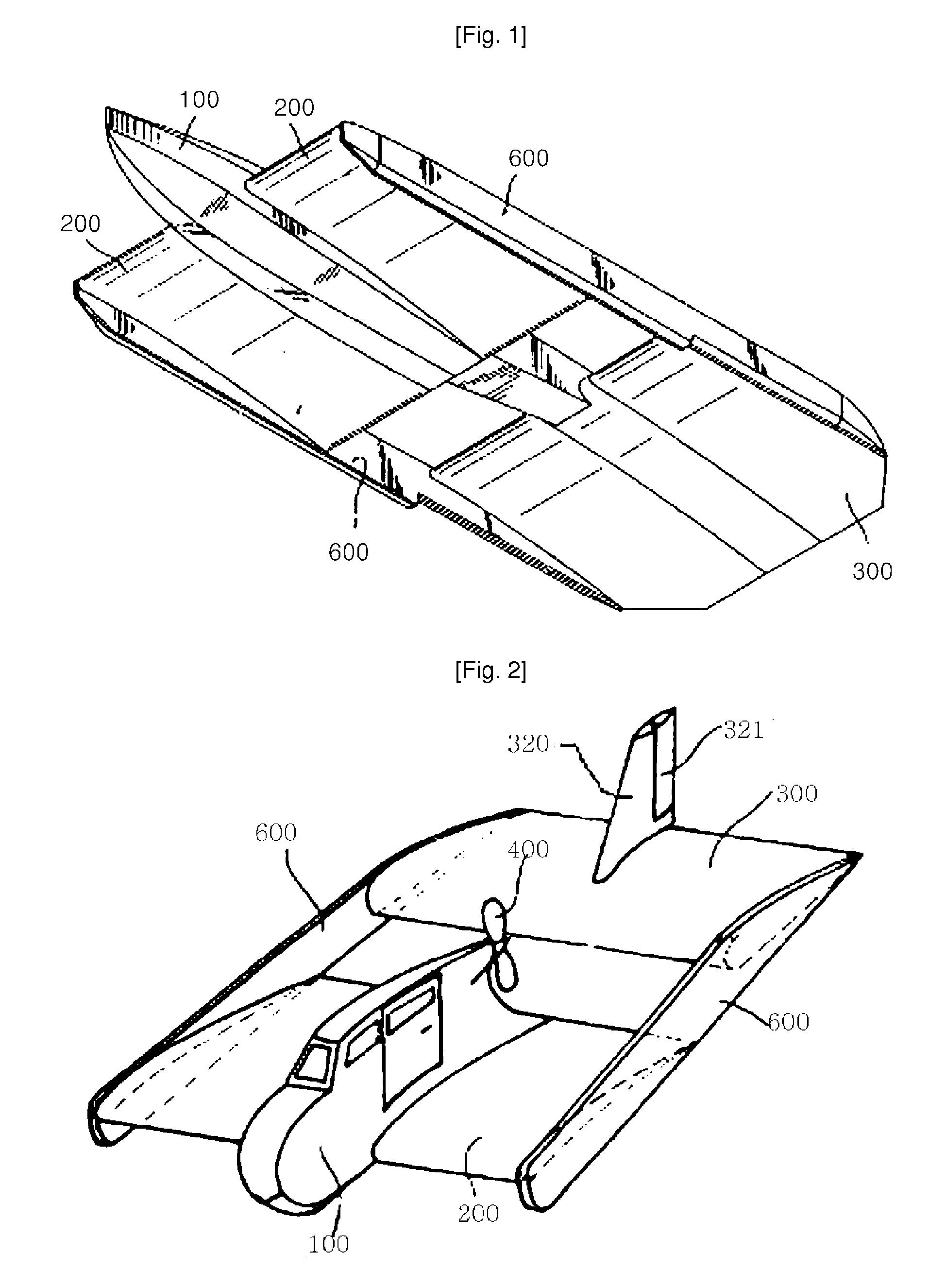Tandem/canard wig boat with suspension systems