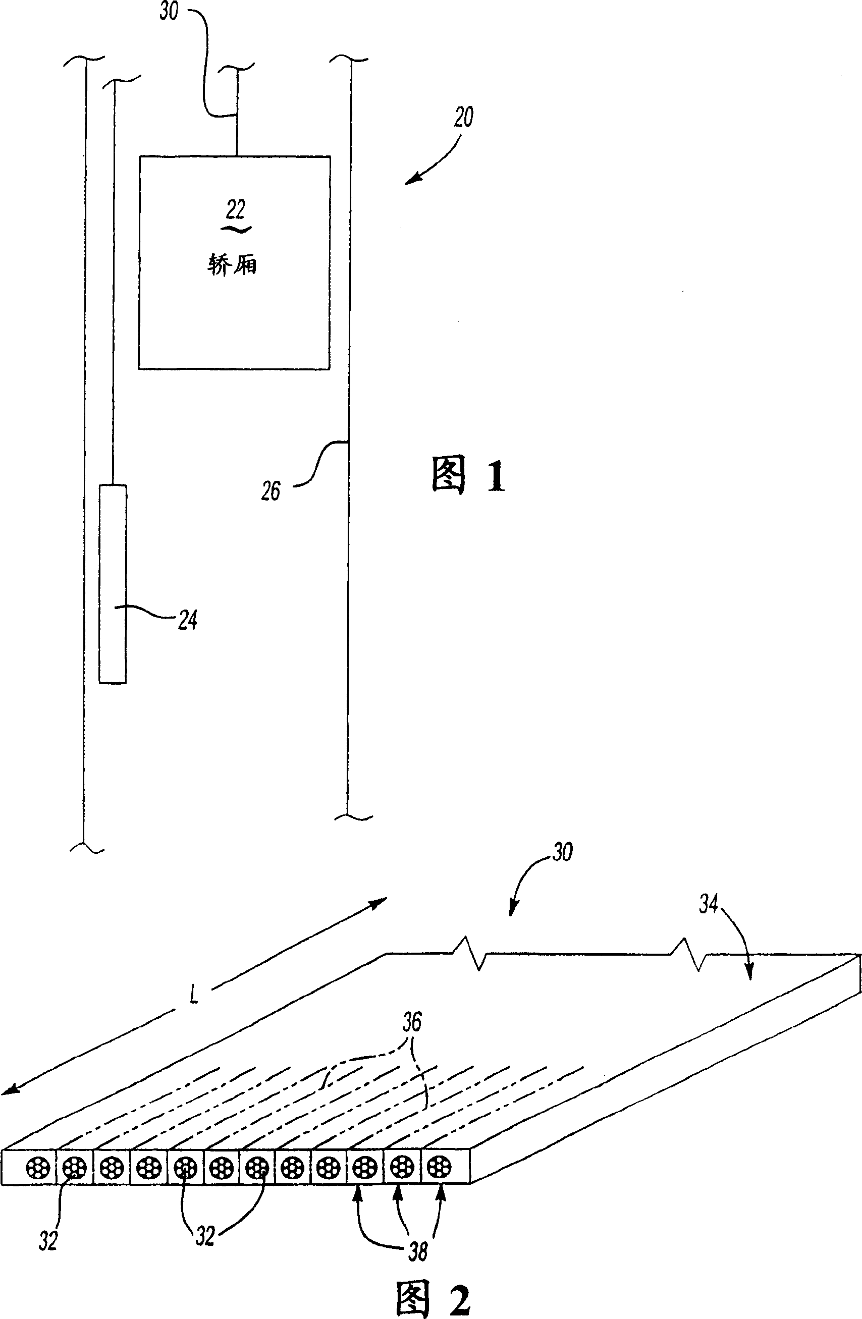 Electric connector device applied with elevator bearing member