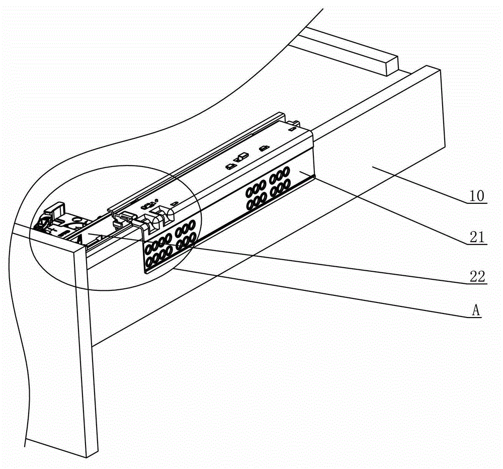 Pre-installation adjusting device of drawer and slide rail