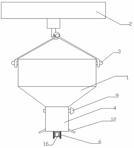 Movable self-discharging sand hopper device