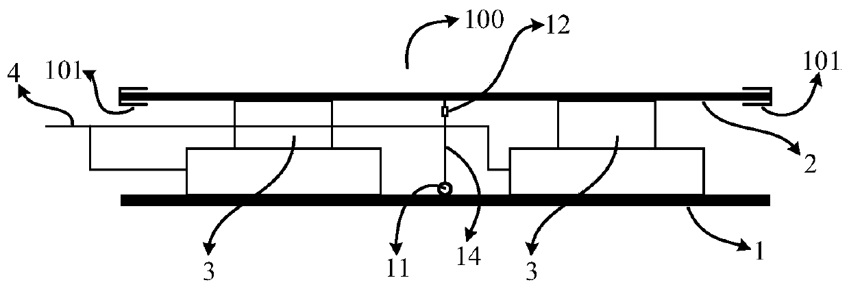 Pushing device and method for improving horizontal load-carrying performance of low bearing platform by pushing device