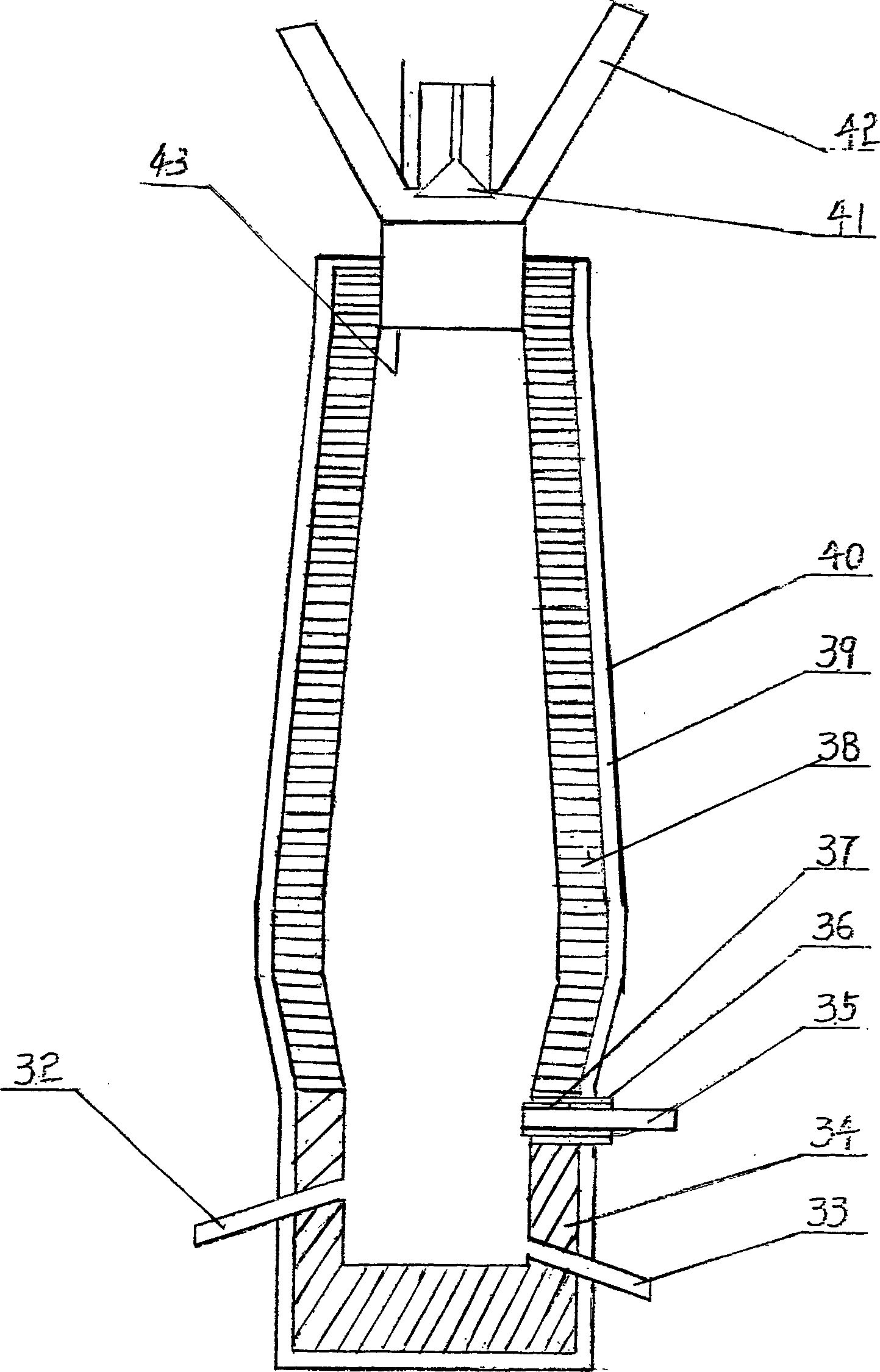 Method and apparatus for preparing calcium carbide by oxygen-fuel blowing of high furnace