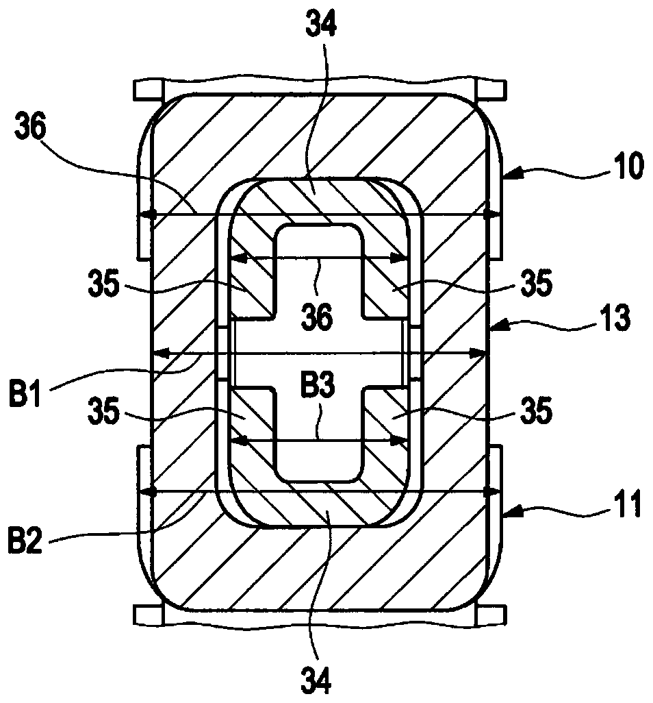 Connection device for a turbocharger, and turbocharger